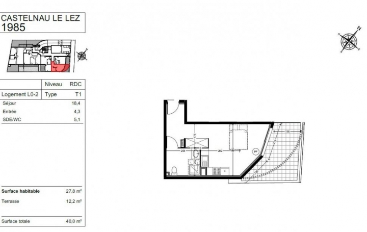 ADC IMMO et EXPERTISE - LE CRES  : Appartement | CASTELNAU-LE-LEZ (34170) | 28 m2 | 124 900 € 